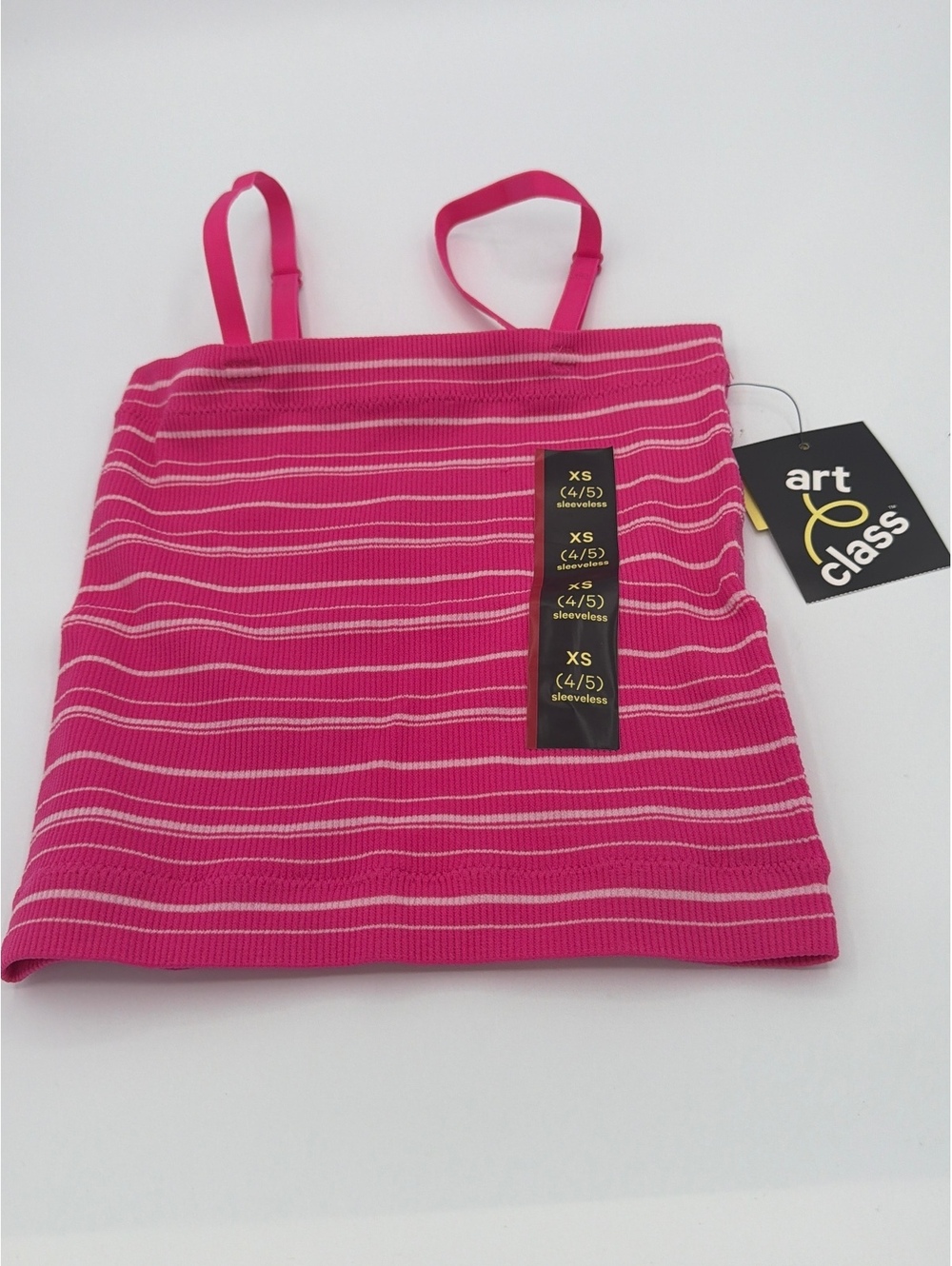 art class Girls' Magenta Ribbed Tube Top with Removable Straps XS (4/5)